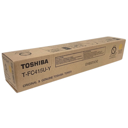 Genuine Toshiba TFC415UY Standard Yield Yellow Toner Cartridge, T-FC415U-Y