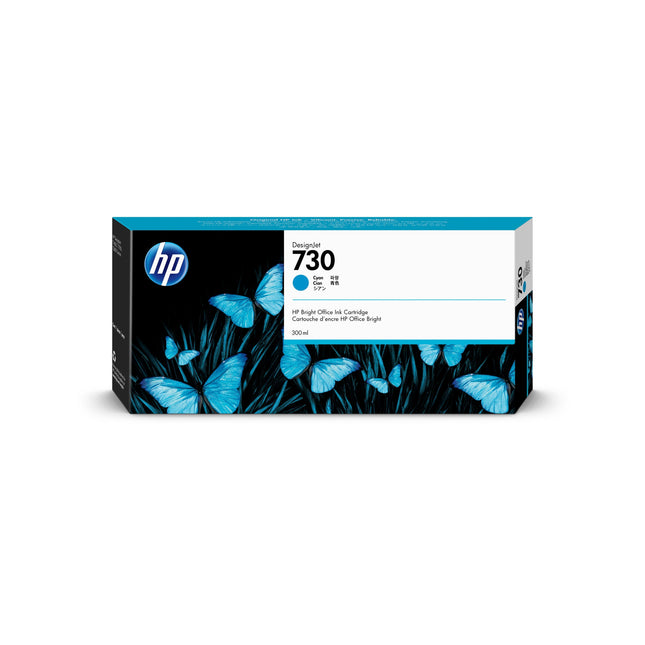 Original HP 730 300-ml (P2V68A) Cyan Ink Cartridge