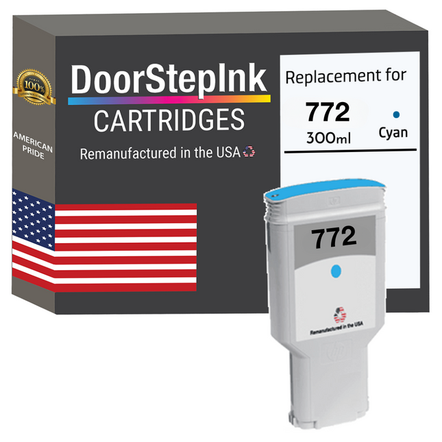 HP 772 300mL Cyan Ink Cartridge