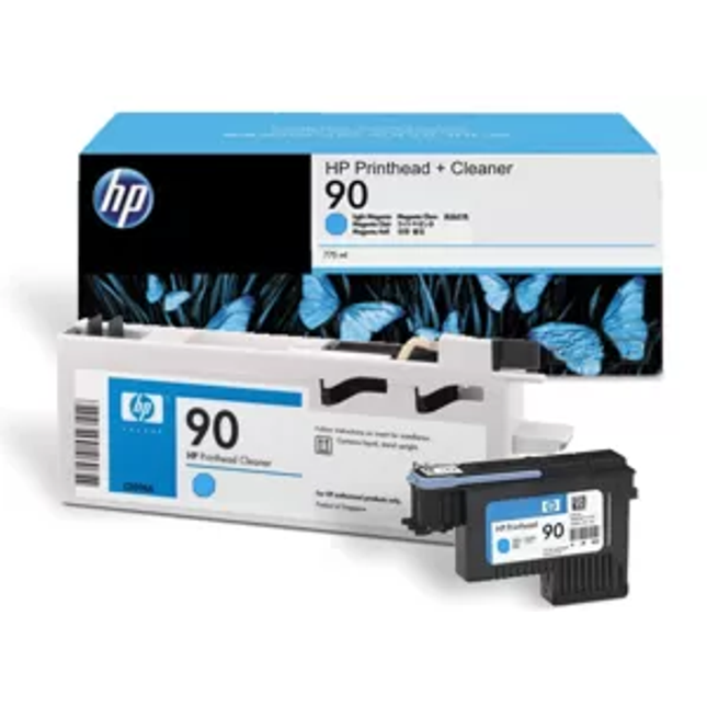 Original HP 90 (C5054A) Black Printhead & Cleaner Cartridge