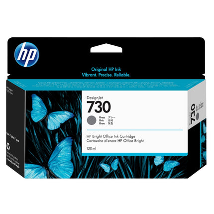 Original HP 730 130-ml (P2V66A) Gray Ink Cartridge