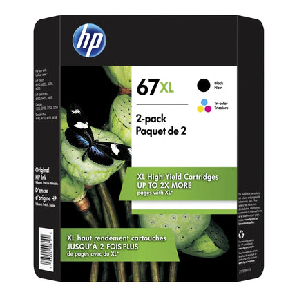 HP 67XL Black and Color Ink Cartridge-2 Pack