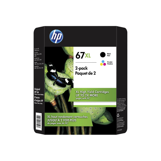 HP 67XL Black and Color Ink Cartridge-2 Pack