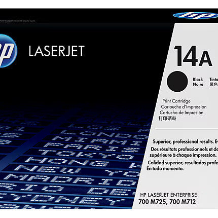 Original HP 14A Standard Yield Black Toner Cartridge, CF214A