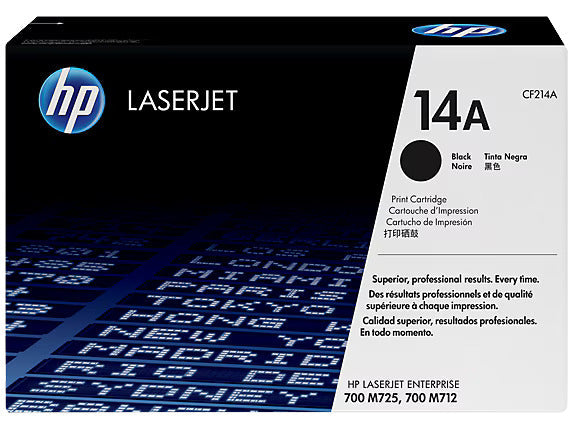 Original HP 14A Standard Yield Black Toner Cartridge, CF214A