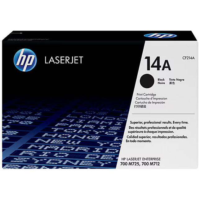 Original HP 14A Standard Yield Black Toner Cartridge, CF214A
