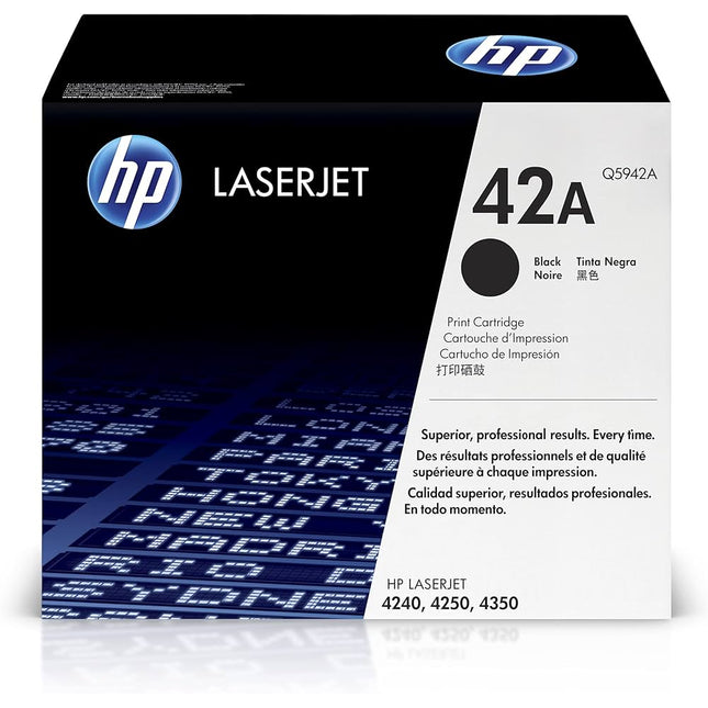 HP 42A High Yield Black LaserJet Toner Cartridge, Q5942A