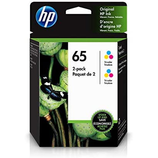 Original HP 65 (N9K01AN) Color Ink Cartridge- 2 Pack