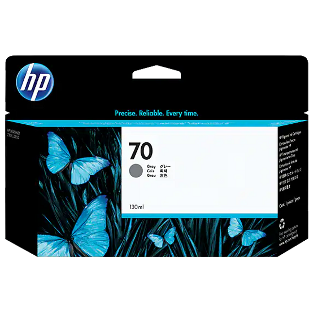 Original HP 70 Standard-Yield Gray Inkjet Cartridge, C9450A