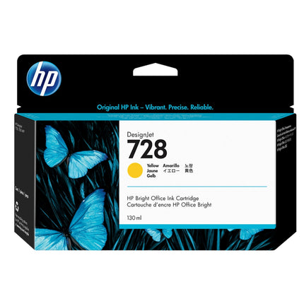 HP 728 130-ml (F9J65A) Yellow Genuine Ink Cartridge
