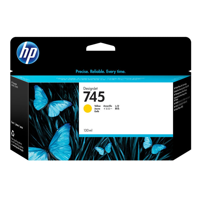 Original HP 745 130-ml DesignJet (F9J96A) Yellow Ink Cartridge