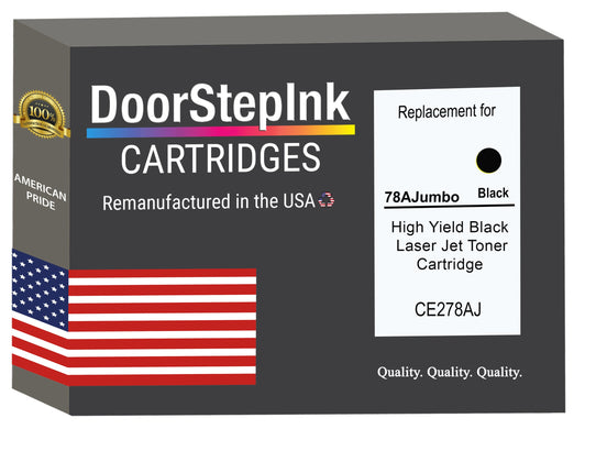 DoorStepInk Brand For HP (78A)Jumbo High Yield Black Remanufactured in the USA LaserJet Toner Cartridge,CE278AJ