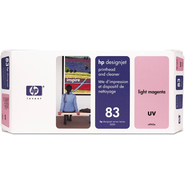 HP 83 Light Magenta DesignJet UV Printhead and Printhead Cleaner, C4965A