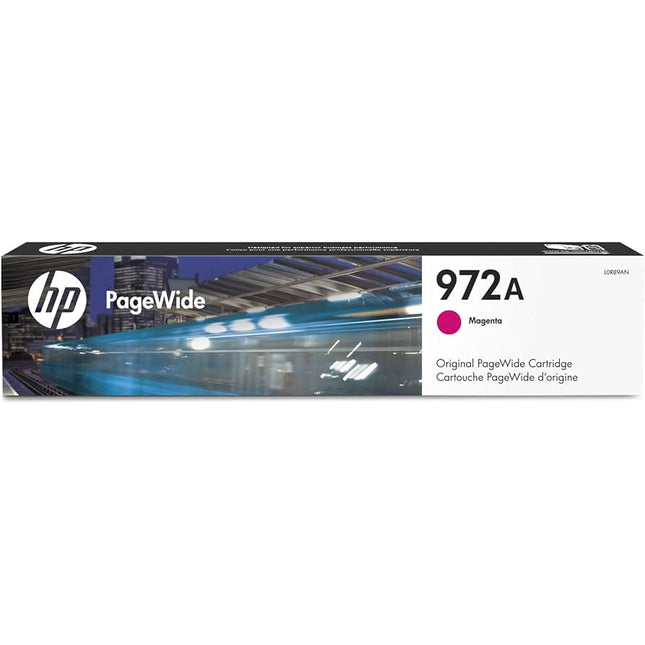Original HP 972A Magenta PageWide Inkjet Cartridge, L0R89AN