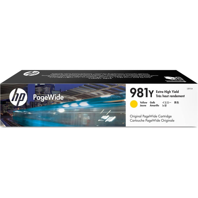 Genuine HP 981Y Extra High Yield Yellow PageWide Ink Cartridge, L0R15A