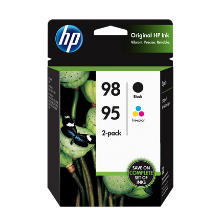 Original HP 98/95 Standard Yield Black & Color Ink Cartridge, CB327FN 