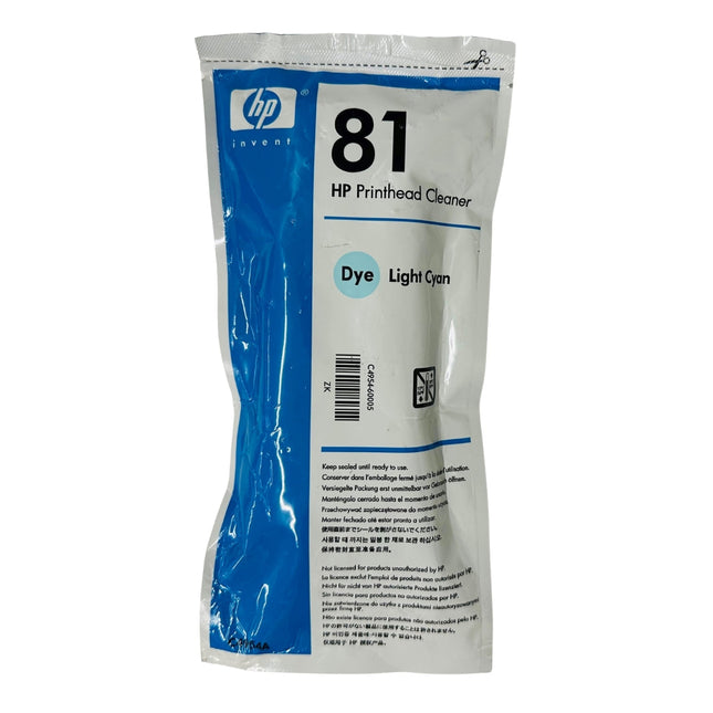 Genuine HP 81 Light Cyan Printhead Cleaner ONLY, C4954A