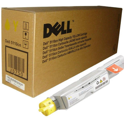 Genuine Dell 5110CN High Yield yellow Toner Cartridge, JD750