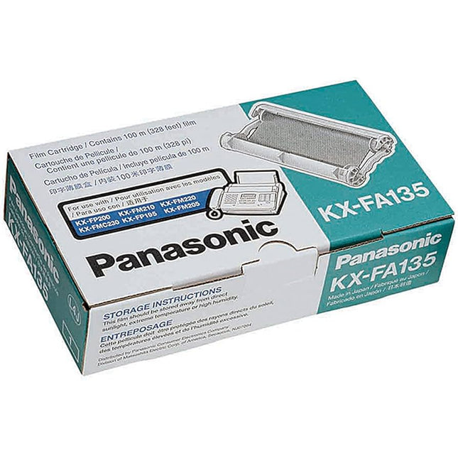 Genuine Panasonic KX-FA135 OEM Black Fax Cartridge with Roll 