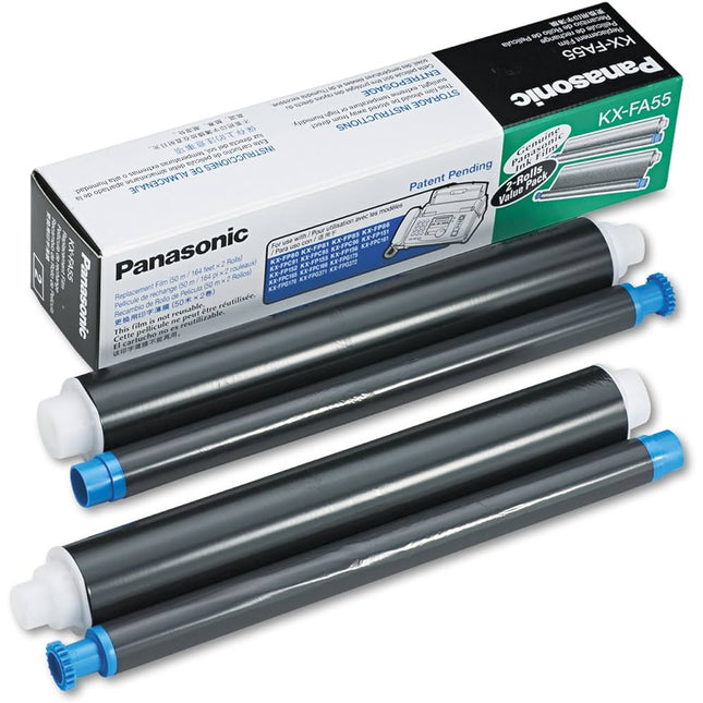 Panasonic KX-FA55 Black Fax Refill Roll (2-Pack)
