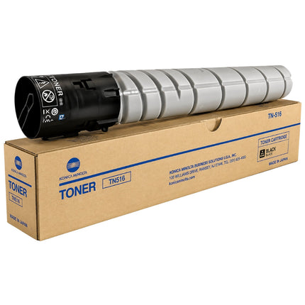 Konica-Minolta TN-516 Standard-Yield Black Toner Cartridge, AAJ7030