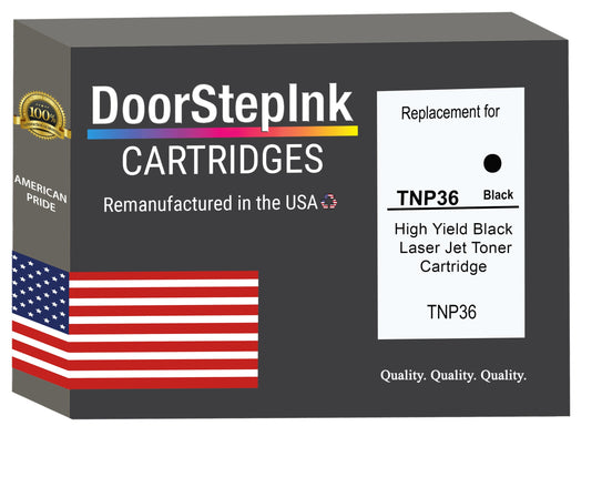 DoorStepInk Brand For Konica Minolta TNP36 High Yield Black Remanufactured in the USA LaserJet Toner Cartridge,TNP36
