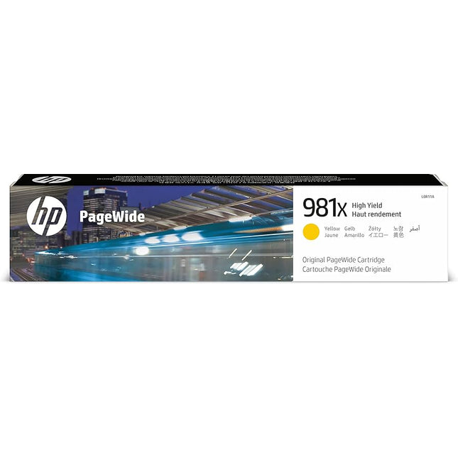 Original HP 981X High Yield Yellow Inkjet Cartridge, L0R11A