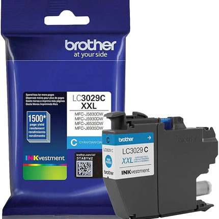 Original Brother LC3029 Extra High Yield Cyan Ink Cartridge, LC3029C