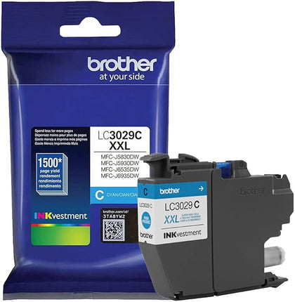 Original Brother LC3029 Extra High Yield Cyan Ink Cartridge, LC3029C