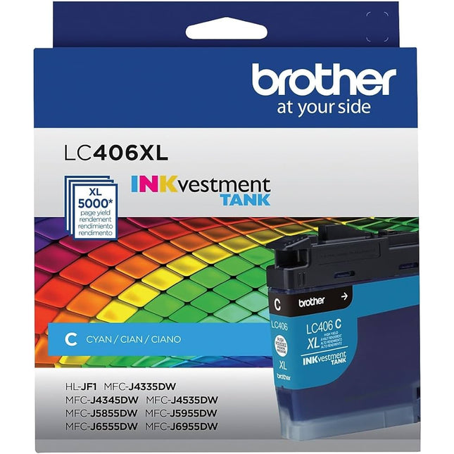 Original Brother LC406XL High Yield Cyan Ink Cartridge