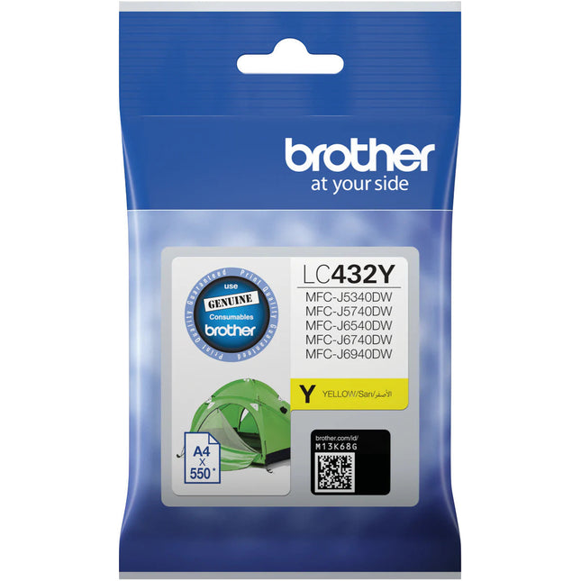 Original Brother LC432Y Standard Yield Yellow Ink Cartridge