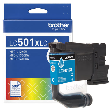 Original Brother LC501XL High Yield Cyan Ink Cartridge