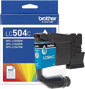 Original Brother LC504 Standard Yield Cyan Ink Cartridge