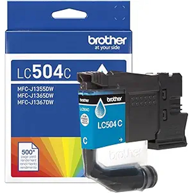 Original Brother LC504 Standard Yield Cyan Ink Cartridge
