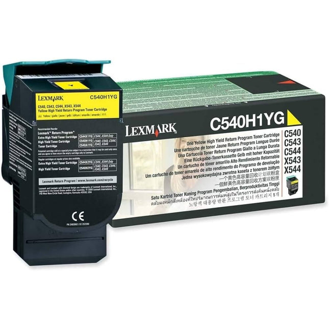 Lexmark C540H1YG High Yield Yellow Toner Cartridge