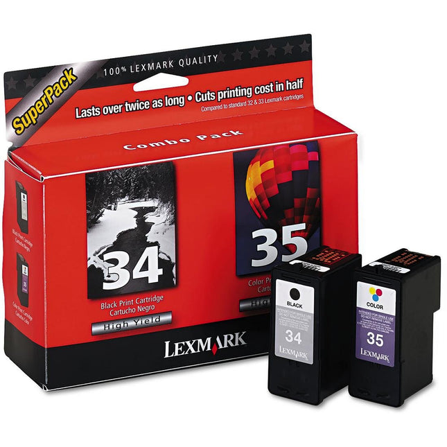 Genuine NEW Lexmark #34/#35 Ink Cartridges, 18C0535 Combo Pack