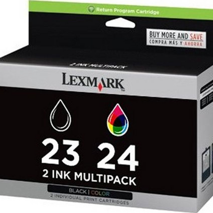 Lexmark #23/#24 (18C1571) Black and Color Ink Cartridge Combo Pack