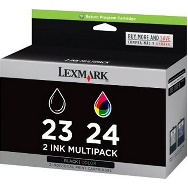 Lexmark #23/#24 (18C1571) Black and Color Ink Cartridge Combo Pack