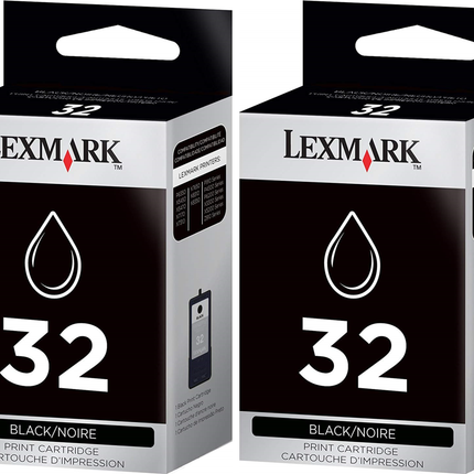 Lexmark (18C0533) NO.32 Ink Cartridges (Black, 2-Pack)