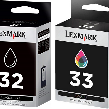Lexmark 18C0532 #32/#33 Black & Color Twin Pack ink Cartridges