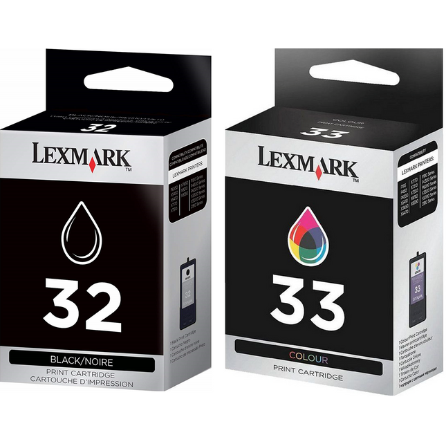 Lexmark 18C0532 #32/#33 Black & Color Twin Pack ink Cartridges