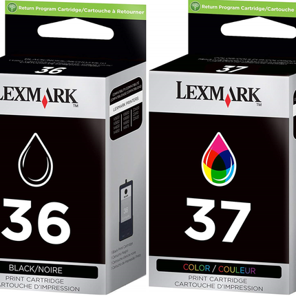 Lexmark 18C2229 36 & 37 Ink Cartridge (Black & Color, 2-Pack)