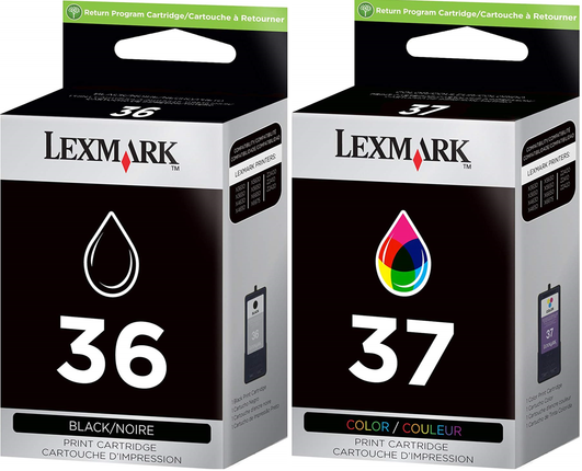 Lexmark 18C2229 36 & 37 Ink Cartridge (Black & Color, 2-Pack)