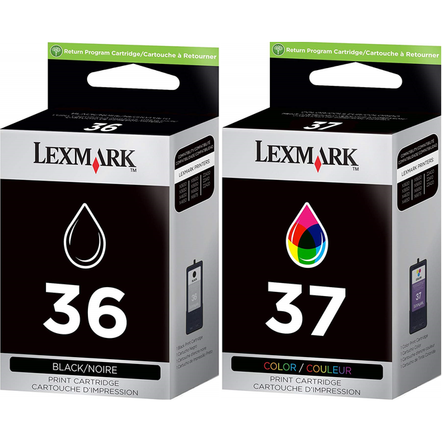 Lexmark 18C2229 36 & 37 Ink Cartridge (Black & Color, 2-Pack)