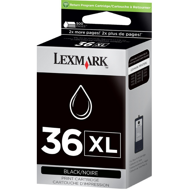 Lexmark No.36Xl (18C2170) Black High Yield Black Ink Cartridge