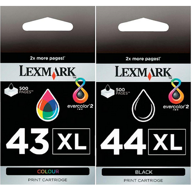 Lexmark #44XL & #43XL Black/Color Combo Pack Ink Cartridge