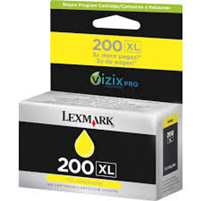Original Lexmark 200xl High Yield Yellow Ink Cartridge, 14L0177