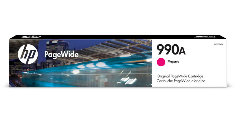 Original HP 990A Standard Yield Magenta Inkjet Cartridge, M0J77AN
