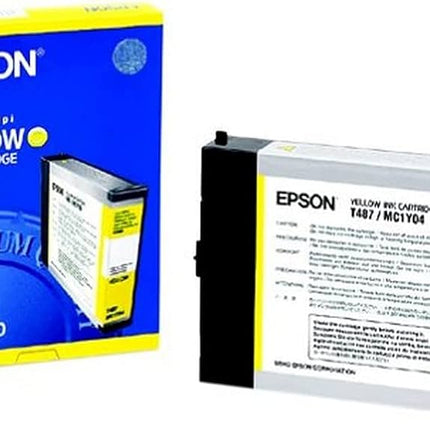 Genuine Epson T487 Standard Yield Yellow Inkjet Cartridge, T487011