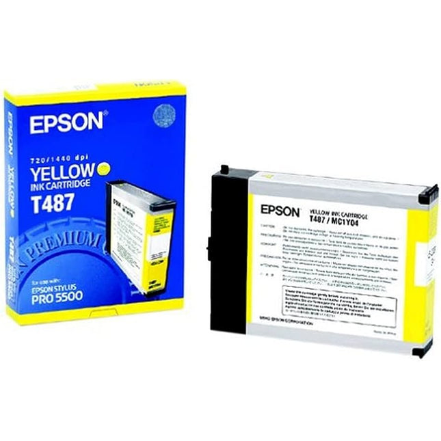 Genuine Epson T487 Standard Yield Yellow Inkjet Cartridge, T487011